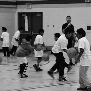 Youth had a ball at the Malton community centre Saturday where 300 kids attended a camp hosted by Peel Police's hoops squad. (Photos: Peel Regional Police)
