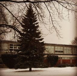 There was no snow day at Allan A. Martin Sr. P.S., as the first blast of winter hit Tuesday, Jan. 12, 2016. (Photo: Submitted/QEW South Post)